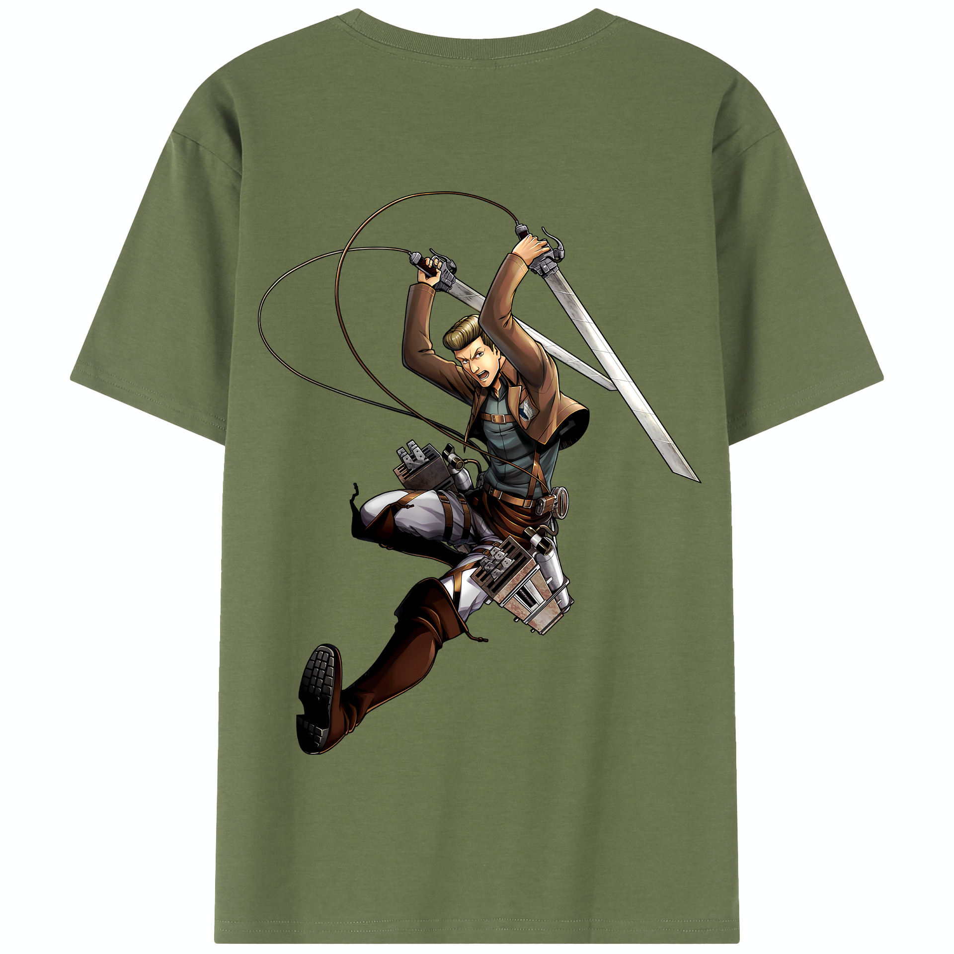 （画像用） 進撃の巨人 Attack on Titan 綿100％半袖Tシャツ（背面プリント）